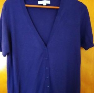 Ann Taylor Loft short sleeve cardigan top